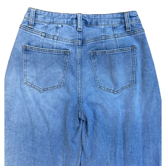 BCBGeneration Wide Leg Jeans Mid Rise Women's Size 3/26 Blue Medium Wash - Picture 7 of 9